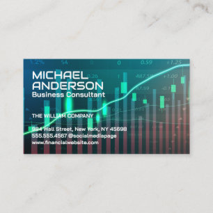 Financial Sector   Data Graphs Business Card