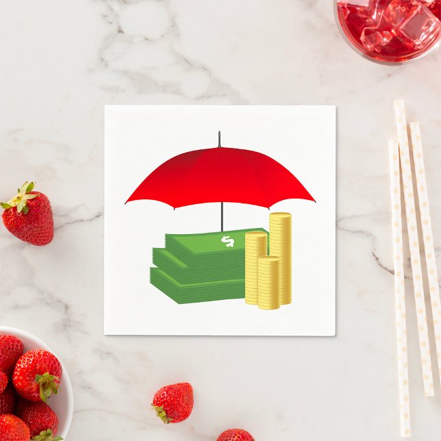 Financial Security Protection with Red Umbrella Napkin (Creator Uploaded)