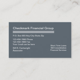 Financial Services Business Card