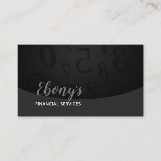 Financial services logo business Cards (Front)