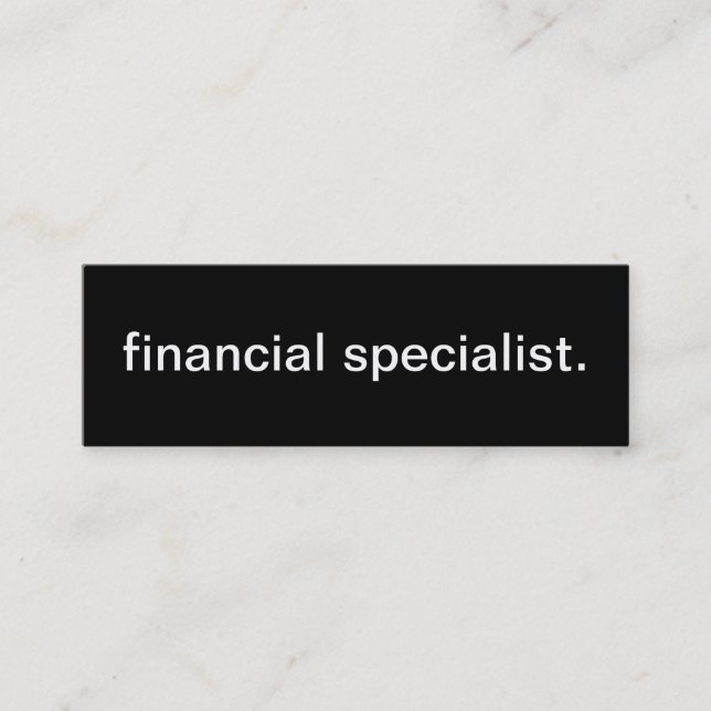 Financial Specialist Business Card (Front)
