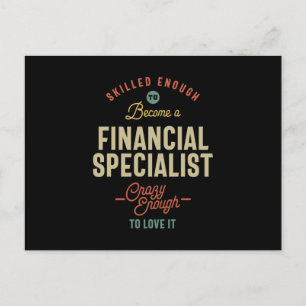 Financial Specialist Job Title Gift Postcard