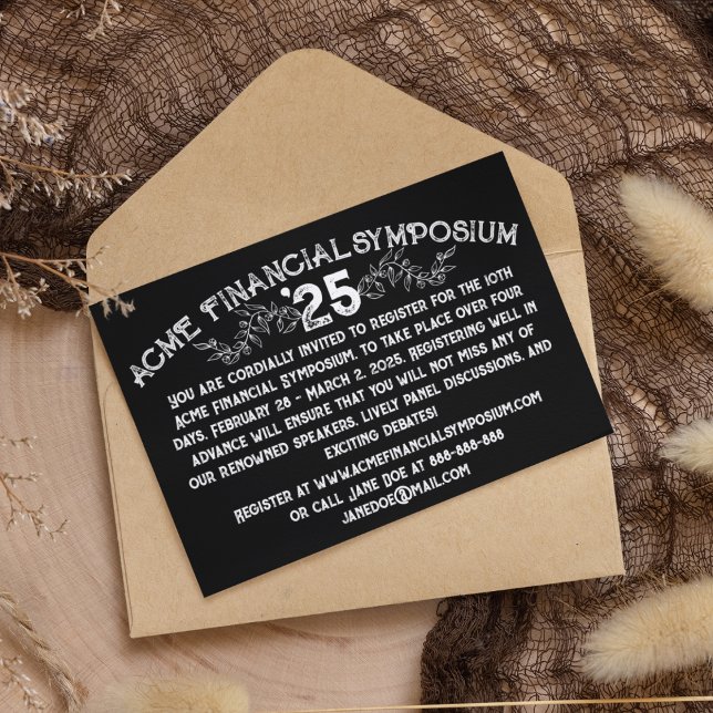 Financial Symposium Vintage-Style Invitation (Creator Uploaded)