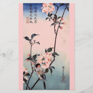 Finch Cherry Blossom Japanese Print