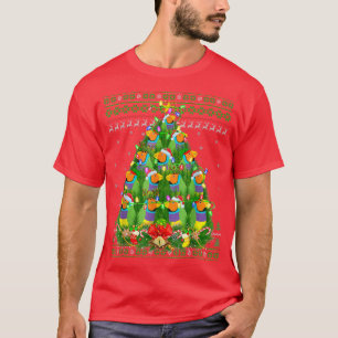 Finches Bird Lover Xmas Lights Ugly Finches Christ T-Shirt