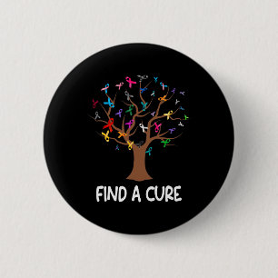 Find A Cure All Cancer Awareness World Cancer Day 6 Cm Round Badge