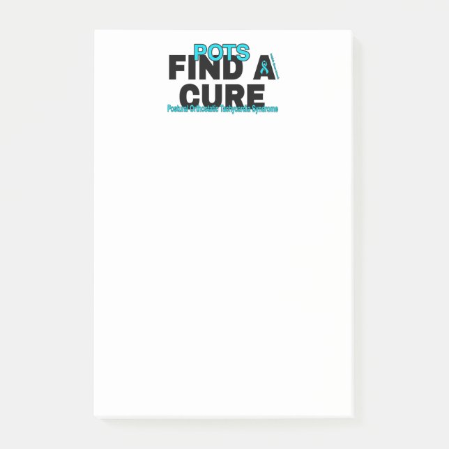FIND A CURE/BOLD...POTS POST-IT NOTES (Front)