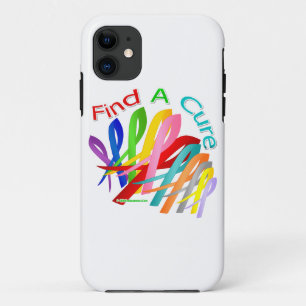 Find A Cure Colourful Cancer Ribbons Case-Mate iPhone Case