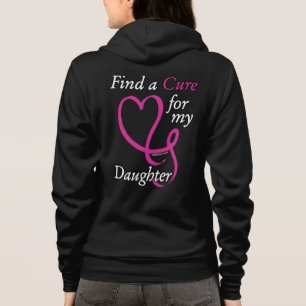 Find a Cure/Heart/Daughter...Breast Cancer Hoodie
