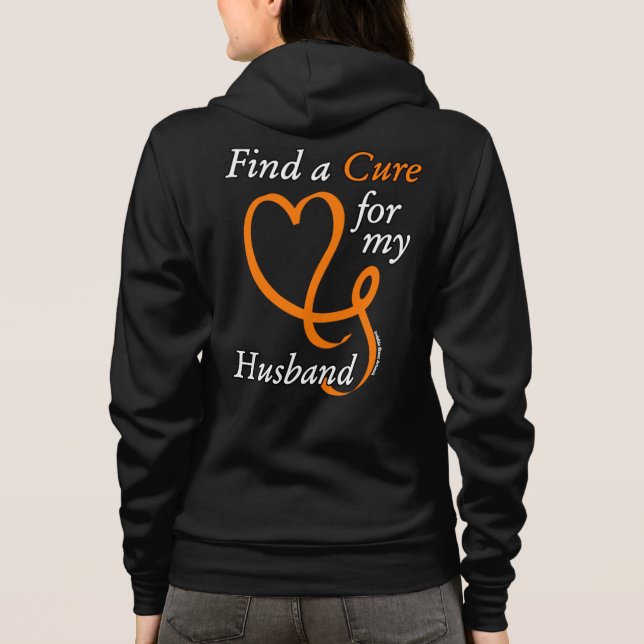Find a Cure/Heart/Husband...RSD/CRPS Hoodie (Back)