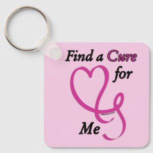 Find a Cure/Heart/Me...Breast Cancer Key Ring