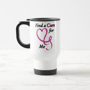 Find a Cure/Heart/Me...Breast Cancer Travel Mug