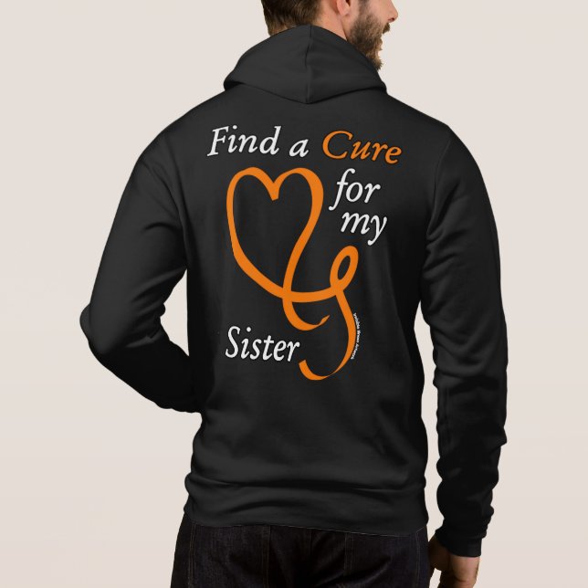 Find a Cure/Heart/Sister Hoodie (Back)