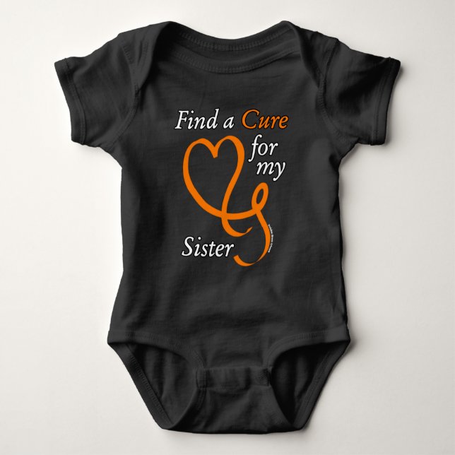 Find a Cure/Heart/Sister...RSD/CRPS Baby Bodysuit (Front)