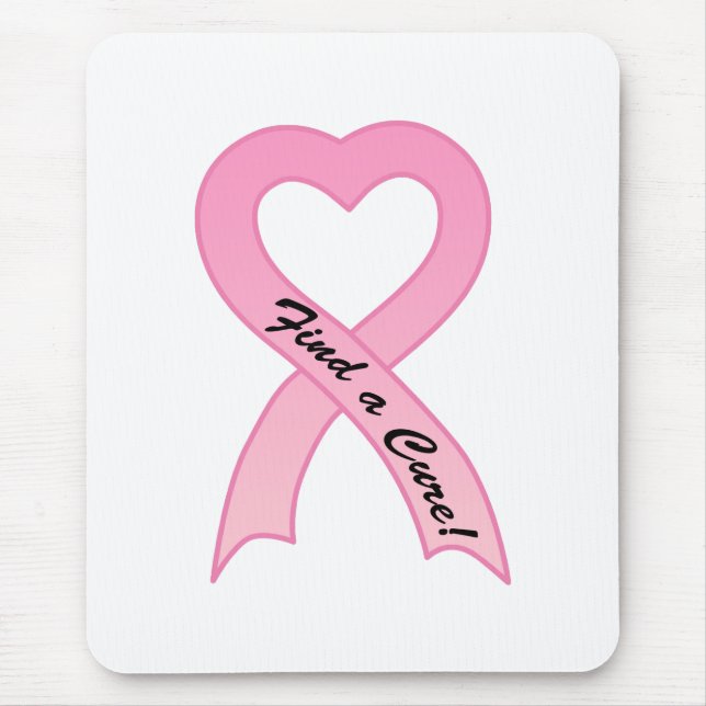 Find a Cure Pink Ribbon Mousepad (Front)
