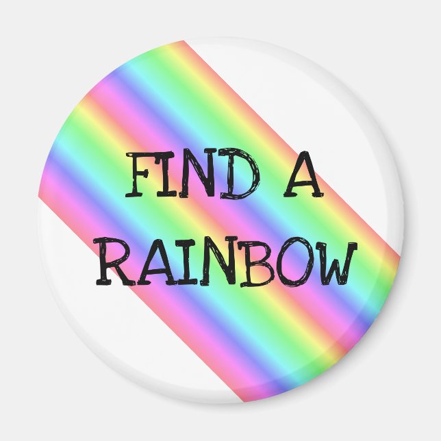 Find a Rainbow Day April 3rd Holiday Magnet (Front)