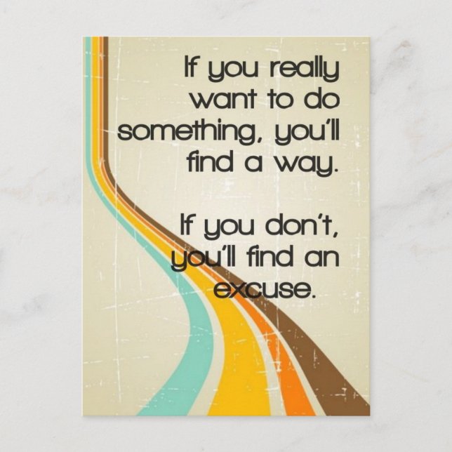 Find a Way Inspirational Quote Postcard (Front)