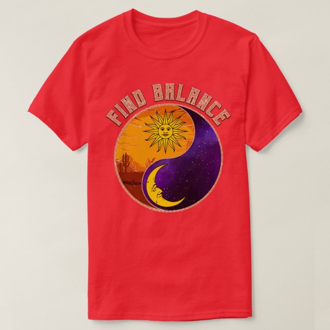 Find Balance Yin Yang Positive T-Shirt (Design Front)