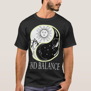 Find Balance Yin Yang Positive Vibes Yoga Motivat T-Shirt