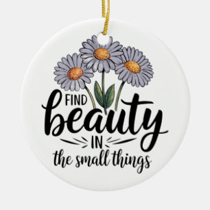Find beauty in the small things ceramic tree decoration