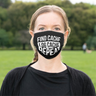 Find Cache Log Cache Repeat Cloth Face Mask
