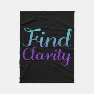 Find Clarity Suicide Prevention Awareness Design Fleece Blanket