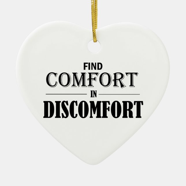 Find Comfort In Discomfort Ceramic Tree Decoration (Front)