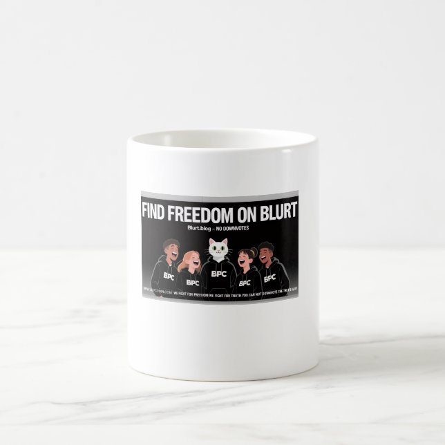 Find freedom on Blurt Cup Mug  (Center)