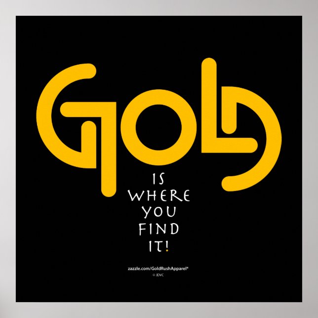 Find Gold Ambigram Poster (Front)