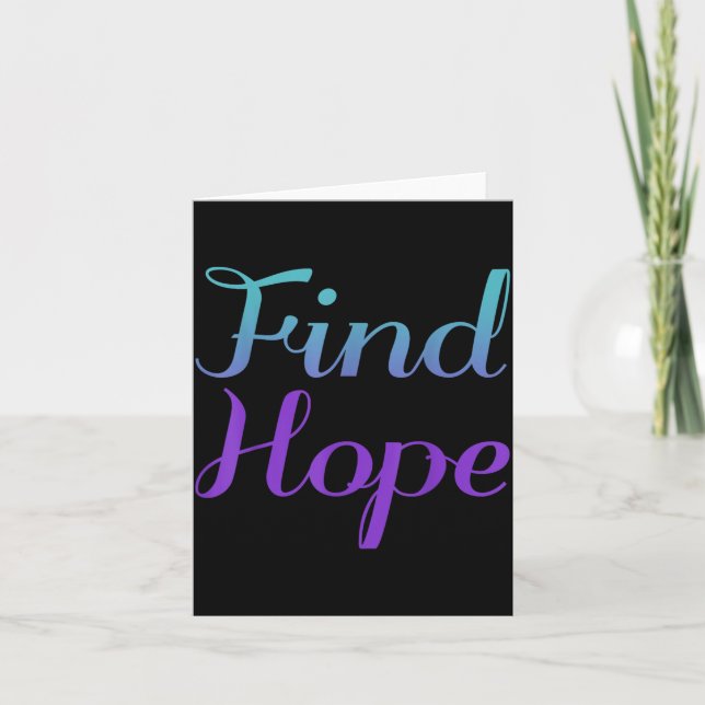 Find Hope Prevention Awareness Card (Front)