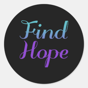 Find Hope Prevention Design Classic Round Sticker