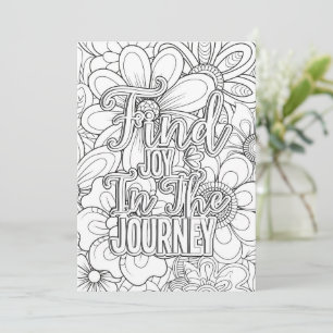 Find Joy Doodle Flowers   Colour Your Own Greeting