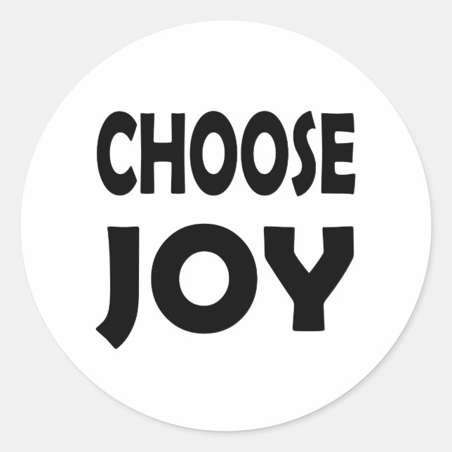 Find Joy | Happiness and Inspiration Classic Round Sticker (Front)