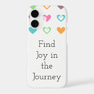 Find Joy in the Journey with assorted hearts