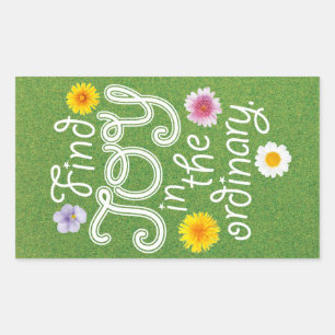 Find Joy in the Ordinary Inspirational Rectangular Sticker