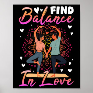 Find Lance In Love Yoga Valentines Day Meditating Poster