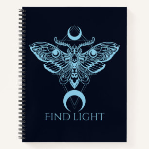 Find Light Moth Quote Notebook