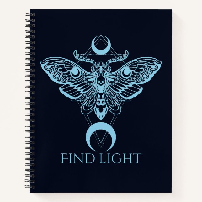 Find Light Moth Quote Notebook (Front)