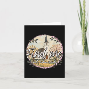 Find Me At Church Inspirational Christian Faith Re Card
