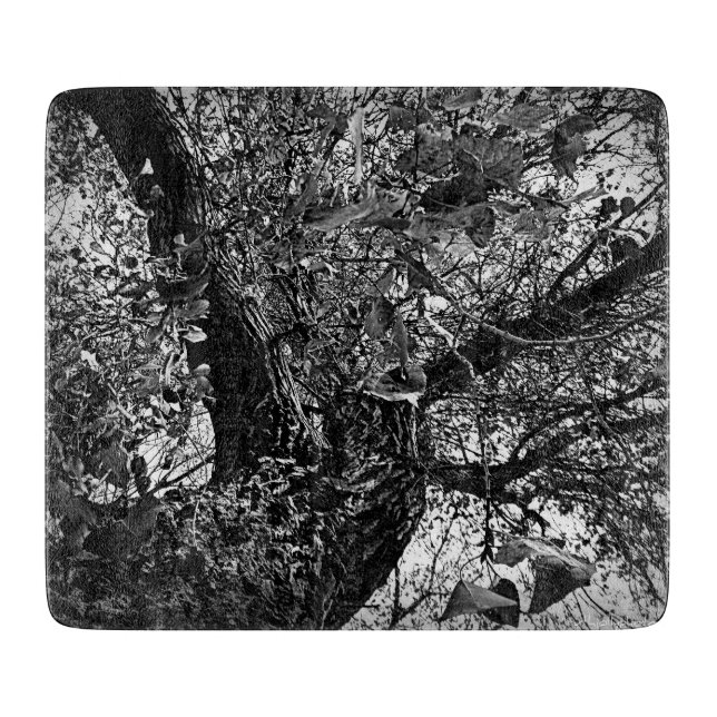 Find me in the trees cutting board (Front)