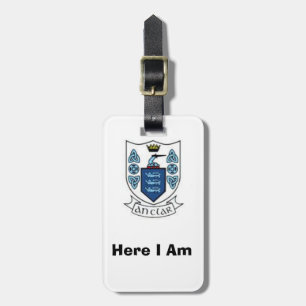 Find My Luggage Personalized Clare County ID Tag. Luggage Tag