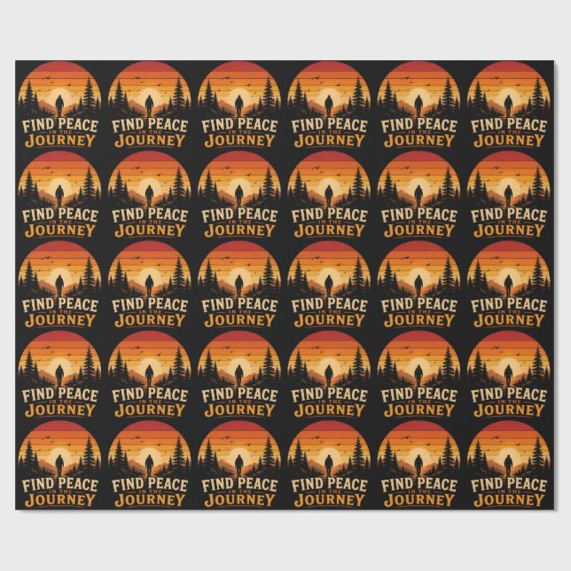 Find Peace In The Journey Wrapping Paper (Flat)