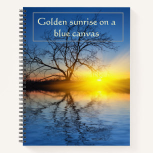 Find Peace In The Morning Mist Boat  Notebook