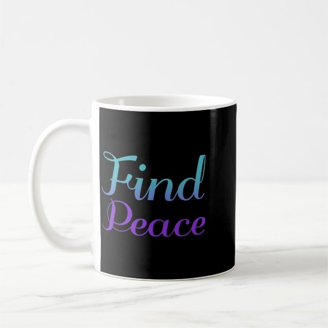 Find Peace Prevention Awareness Coffee Mug (Left)