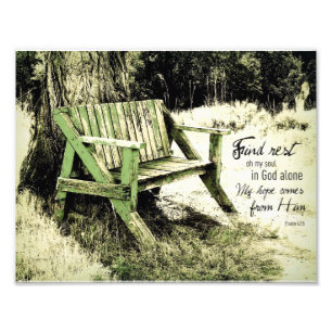 Find Rest My Soul (Weathered Bench) 8x11.5 Photo Print