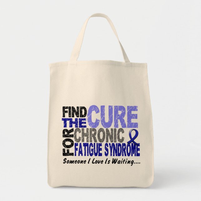 Find The Cure CFS Chronic Fatigue Syndrome Tote Bag (Front)