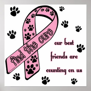 Find the Cure ~ Pawprint Poster