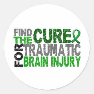Find The Cure Traumatic Brain Injury TBI Classic Round Sticker