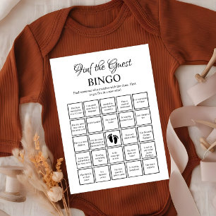 Find the Guest Baby shower bingo Game Card
