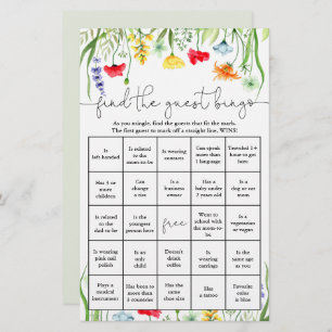 Find the guest bingo colourful wildflowers